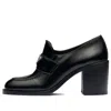 Prada (wmns)  Brushed Leather High-heel Loafers 'black'