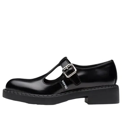 Prada (wmns)  Brushed-leather Mary Jane T-strap Shoes 'black'
