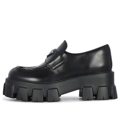 Prada (wmns)  Brushed Leather Monolith Loafers 'black'