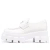 Prada (wmns)  Brushed Leather Monolith Loafers 'white'