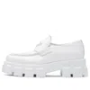 Prada (wmns)  Brushed Leather Pointy Monolith Loafers 'white'