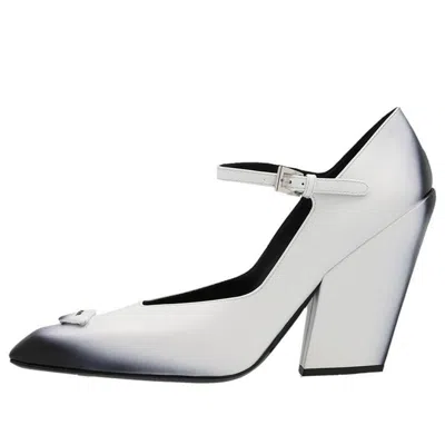 Prada (wmns)  Brushed Leather Pumps 'white Black Ombre'