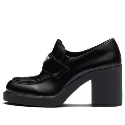 Prada (wmns)  Chocolate Brushed Leather Loafers 'black'
