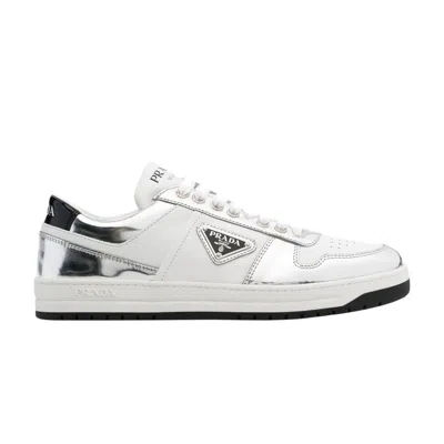 Pre-owned Prada Wmns  Downtown Leather 'silver White' | Women's Size 7