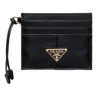 Prada (wmns)  Fw25 Leather Card Holder 'black'
