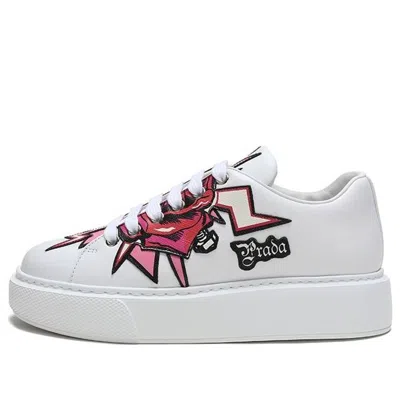 Prada (wmns)  Graphic Rose Platform Sneakers 'white Multi-color'