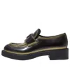 Prada Logo-plaque Leather Loafers In Black