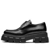 Prada (wmns)  Monolith Pattern Calf Pointy Derby Shoes 'black'