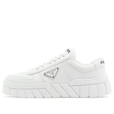 PRADA (WMNS) PRADA SOFT PADDED NAPPA LEATHER LACED-UP SHOES 'WHITE'