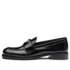 Prada Logo-plaque Leather Loafers In Black