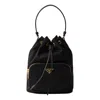 Prada Borsa A Secchiello Re-edition 1978 In Re-nylon Nero Donna In Black