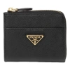 Prada Small Logo-triangle Wallet In Black