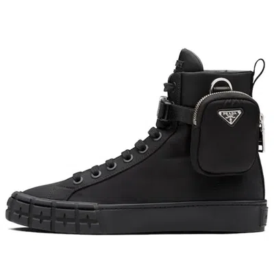 Prada (wmns)  Wheel Re-nylon Hight Sneakers 'black'