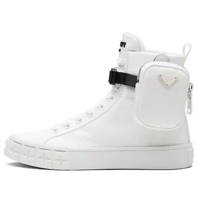 Prada (wmns)  Wheel Re-nylon Hight Sneakers 'ivory'