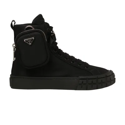 Pre-owned Prada Wmns Wheel Re-nylon High 'black'