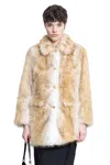 Prada Woman Beige Coats In Miele
