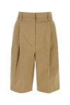 Prada Cotton Bermuda Shorts Front Pleats In Brown