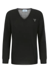 PRADA PRADA WOMAN BLACK CASHMERE BLEND SWEATER