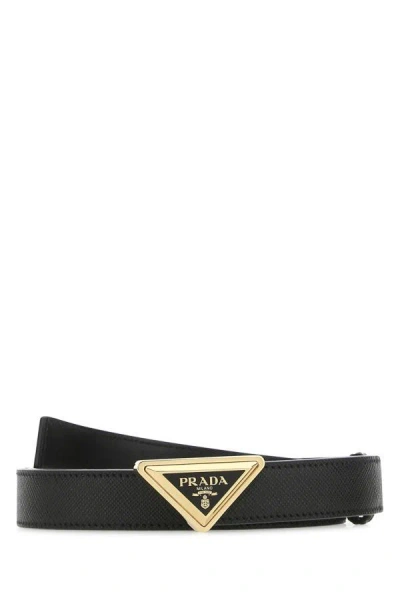 Prada Woman Black Leather Belt