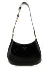 Prada Cleo Leather Shoulder Bag In Black