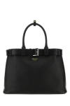 Prada Large Buckle Top Handle Shoulder Bag In Black