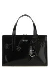 Prada Black Leather Re-edition 1995 Handbag In Black