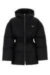 Prada Re-nylon Down Jacket In Black
