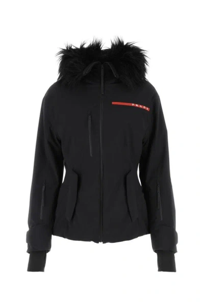 Prada Woman Black Re-nylon Ski Jacket