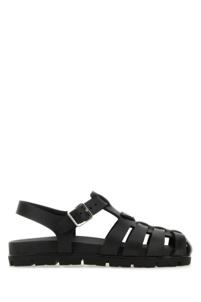 Prada Woman Black Rubber Sandals