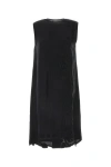 Prada Black Silk Dress In Black