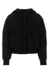 Prada Women's Stretch Wool Blend Padded Jacket In Black