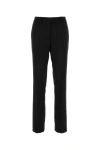 Prada Wool Trousers With Cropped Length And Front Crease In Black