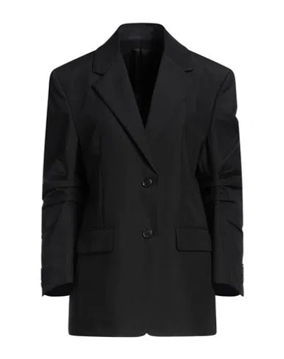 Prada Woman Blazer Black Size 0 Mohair Wool, Polyamide