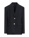 Prada Single-breasted Blazer In Navy Blue Wool In Blue