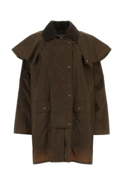 Prada Corduroy-collar Storm Jacket In Brown