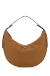 PRADA PRADA WOMAN CARAMEL LEATHER BIG ARQUÃ¨ HANDBAG