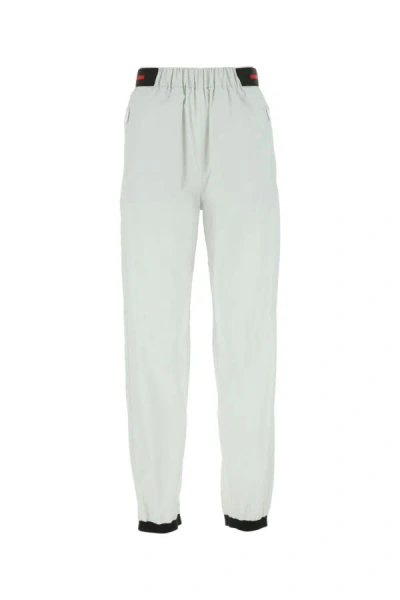 PRADA PRADA WOMAN CHALK NYLON TECH PANT