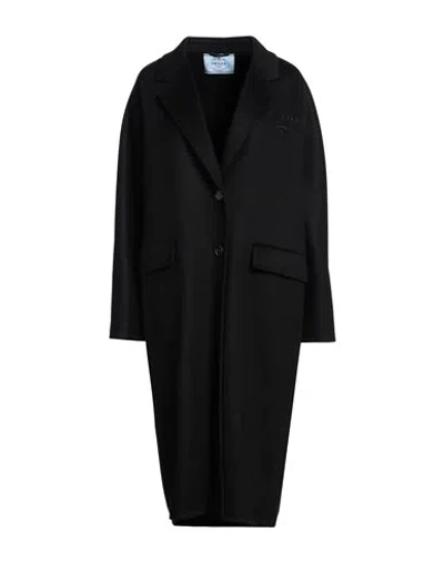 Prada Woman Coat Black Size 2 Cashmere