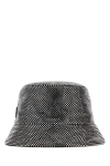 Prada Women's Embellished Fabric Bucket Hat In Silver