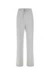 Prada Cashmere Blend Wide Leg Trousers In Gray