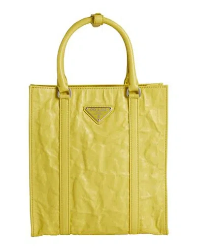 Prada Woman Handbag Yellow Size - Leather