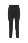 PRADA PRADA WOMAN MELANGE GRAPHITE WOOL PANT