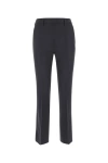 Prada Midnight Blue Wool Cigarette Pant In Black