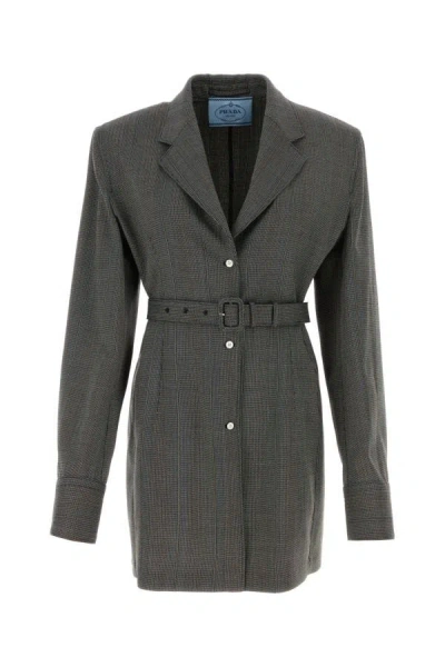 Prada Woman Multicolor Wool Blazer In Multicoloured