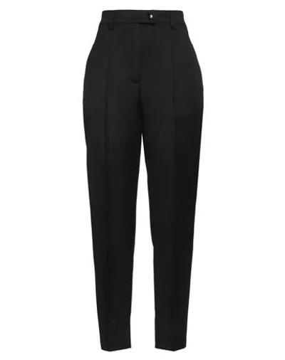 Prada Woman Pants Black Size 12 Virgin Wool, Polyamide, Elastane