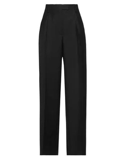 Prada Woman Pants Black Size 8 Mohair Wool, Wool, Cotton