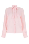 PRADA PRADA WOMAN PASTEL PINK CREPE SHIRT