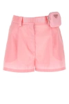 PRADA PRADA WOMAN PINK NYLON SHORTS