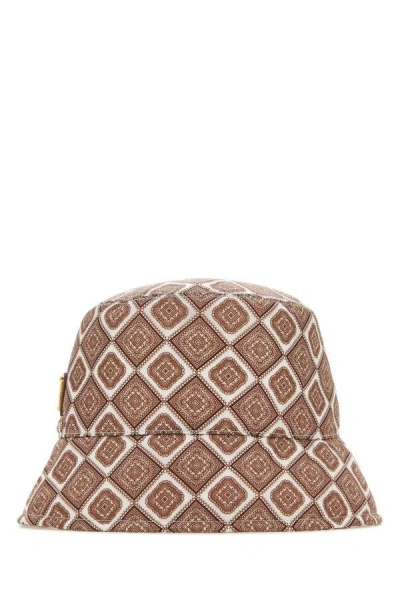 Prada Woman Printed Re-nylon Bucket Hat In Multicolor