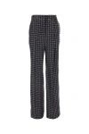 Prada Blue Silk Trousers With Paisley Print In Multicolor